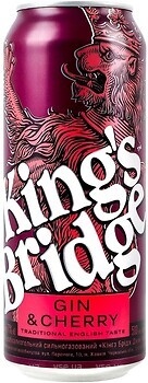 Фото King's Bridge Gin & Cherry 7% ж/б 0.33 л