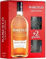 Фото Ron Barcelo Gran Anejo 0.7 л в подарочной упаковке с 2 бокалами