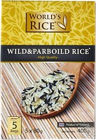 Фото World's Rice wild + parboiled 5x 80 г