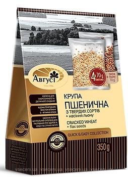 Фото Август пшенична з твердих сортів з насінням льону 4x 70 г