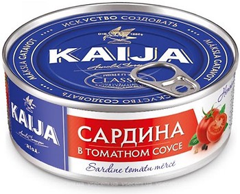Фото Kaija сардина в томатном соусе 240 г