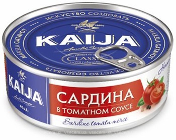 Фото Kaija скумбрія в томатному соусі 240 г