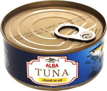 Фото Alba Food цілий тунець в олії 150 г