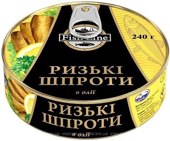 Фото Fish Line шпроти Ризькі в олії 240 г