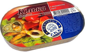 Фото Ventspils кілька обсмажена в томатному соусі 190 г