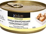 Фото DeLuxe Foods & Goods Selected тунець шматочками у власному соку 185 г