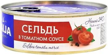 Фото Kaija оселедець філе в томатному соусі 240 г