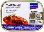 Фото Norven сардини в томатному соусі 140 г