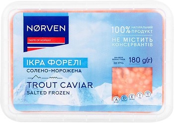 Фото Norven ікра форелі солоно-морожена 180 г
