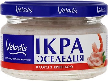 Фото Veladis ікра оселедця в соусі з креветкою 160 г