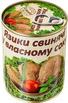 Фото L'appetit язики свинячі у власному соку 340 г