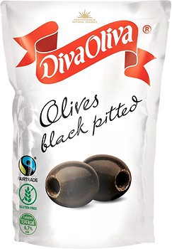 Фото Diva Oliva маслини чорні без кісточок 200 мл