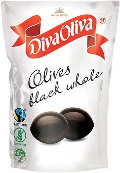 Фото Diva Oliva маслини чорні з кісточками 200 мл