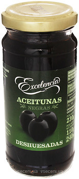 Фото Excelencia маслини чорні без кісточки 340/360 240 мл