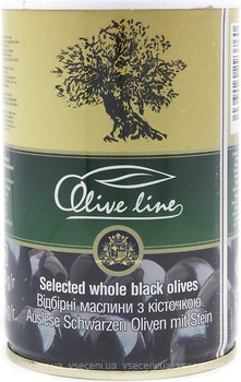 Фото Olive Line маслини чорні з кісточкою добірні 420 г