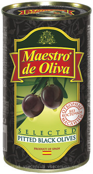 Фото Maestro de Oliva маслини чорні без кісточки 360 г