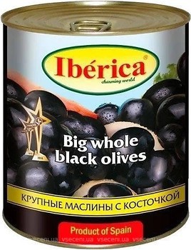 Фото Iberica маслини чорні величезні з кісточкою 3 кг