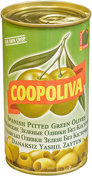 Фото Coopoliva оливки без косточек Зеленые 370 мл