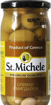 Фото St. Michele оливки зелені з мигдалем 380 г