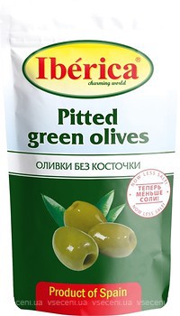 Фото Iberica оливки зелені без кісточки 170 г