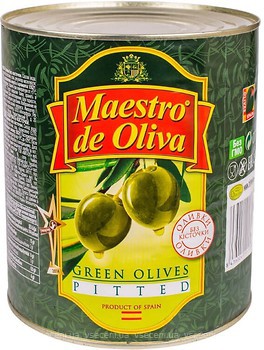 Фото Maestro de Oliva оливки зелені без кісточки 3 кг