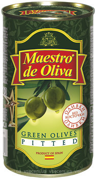 Фото Maestro de Oliva оливки зелені без кісточки 350 г