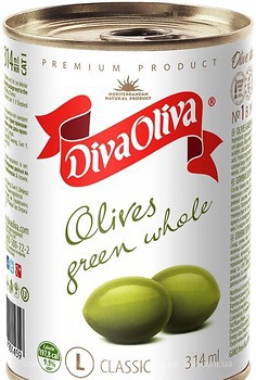 Фото Diva Oliva оливки зелені з кісточкою 300 г
