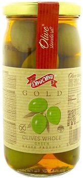Фото Diva Oliva оливки зелені з кісточкою Gold 370 мл