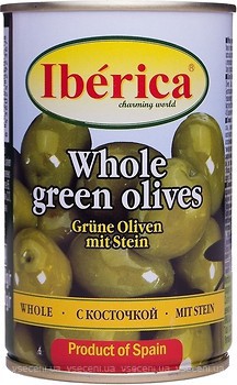 Фото Iberica оливки зелені з кісточкою 300 г