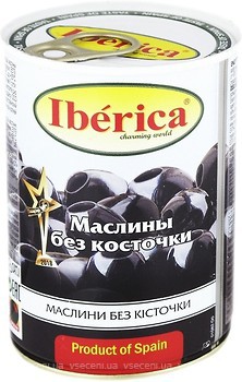 Фото Iberica маслини чорні без кісточки 420 г