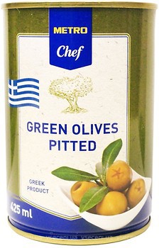 Фото Metro Chef оливки зеленые без косточки 425 мл