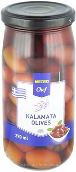 Фото Metro Chef оливки бурые Каламата с косточкой 370 мл