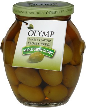 Фото Olymp оливки зелені без кісточки Грецькі 370 мл