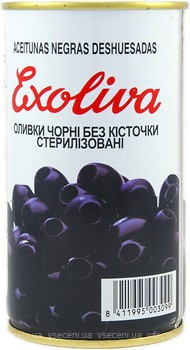Фото Exoliva маслини чорні без кісточки 370 мл
