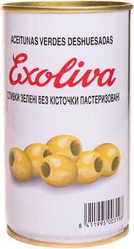 Фото Exoliva оливки зеленые без косточки 370 мл