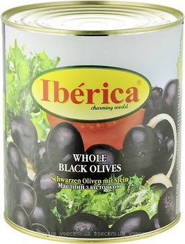 Фото Iberica маслини чорні з кісточкою 3 кг