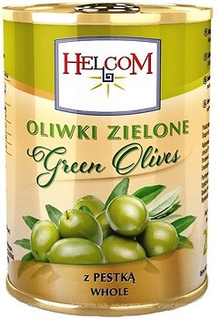 Фото Helcom оливки зелені з кісточкою 280 г