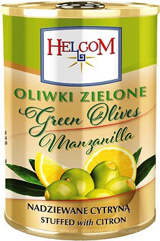 Фото Helcom оливки зелені фаршировані лимоном 280 г