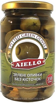 Фото Aiello оливки зеленые без косточки 350 г
