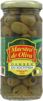 Фото Maestro de Oliva оливки зелені без кісточки 235 г