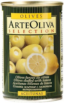 Фото Arte Oliva оливки зелені фаршировані лимоном 300 г
