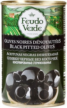 Фото Feudo Verde маслини чорні без кісточки 300 г