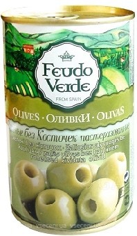 Фото Feudo Verde оливки зелені без кісточки 300 г