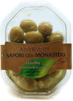 Фото Sapori Dei Monasteri оливки зеленые фаршированные сыром 180 г