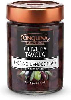Фото Cinquina оливки ассорти без косточки Leccino Denocciolate 314 мл