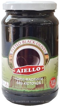 Фото Aiello маслины черные без косточки 350 г