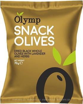 Фото Olymp маслини чорні в'ялені з кісточкою з лавандою і травами 70 г