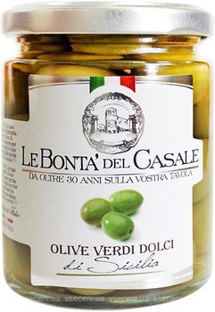 Фото Le Bonta del Casale оливки зелені з кісточкою Di Sicilia 314 мл