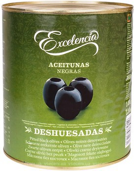 Фото Excelencia маслини чорні без кісточки 3.1 л