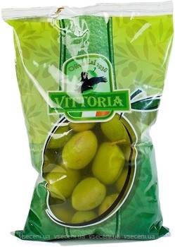 Фото Vittoria Olive оливки зелені з кісточкою Verdi Dolci Giganti 250 г